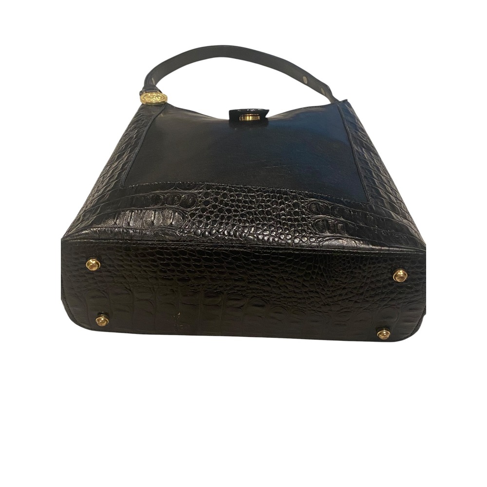 Brahmin Kendal Adjustable Strap Leather and Croc Embossed Shoulder Bag - Picture 5 of 14